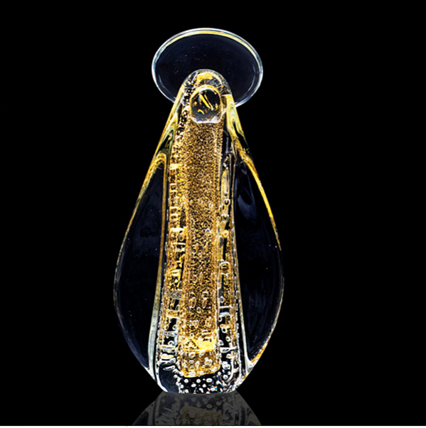 Imagem Média em Cristal Murano com Ouro 24K - São Marcos 29 cm