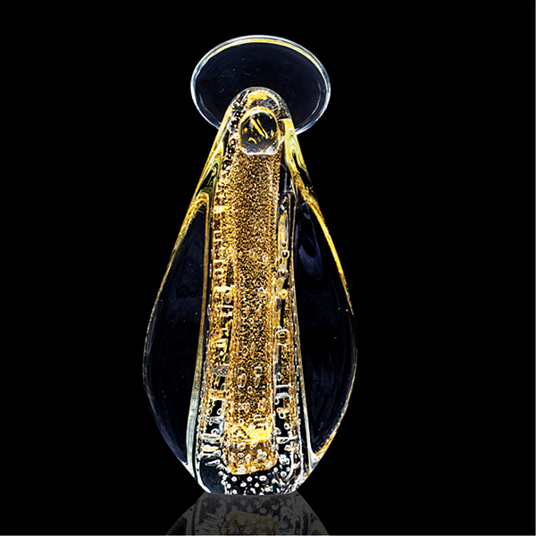 Imagem Média em Cristal Murano com Ouro 24K - São Marcos 36 cm