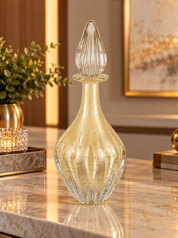 Garrafa Gota Real em Cristal Murano - São Marcos