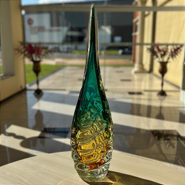 Escultura Escama em Cristal Murano - São Marcos