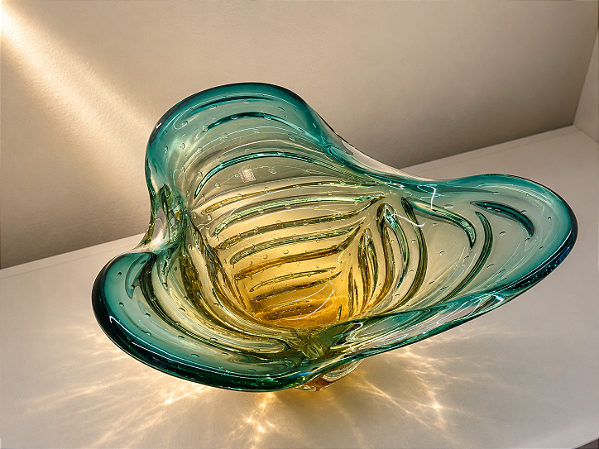 Centro de Mesa Escama em Cristal Murano - São Marcos