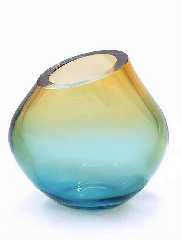 Cachepô Inclinato em Cristal Murano - São Marcos