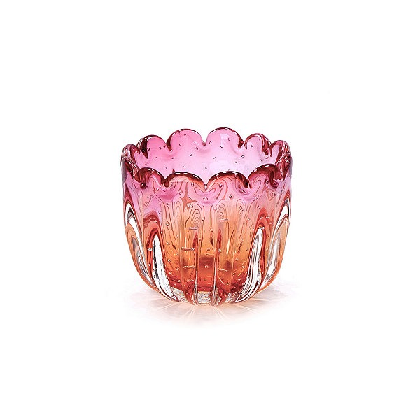 Cachepô Petalo em Cristal Murano - São Marcos