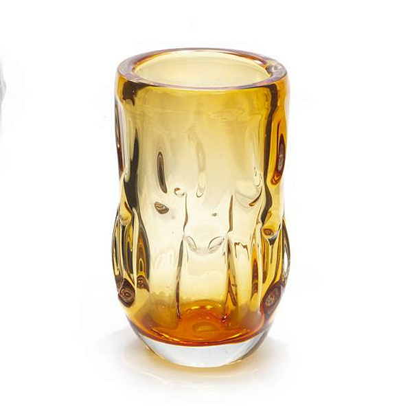 Vaso Sinuoso em Cristal Murano - São Marcos