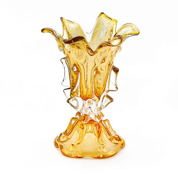 Vaso Scales com Base em Cristal Murano - São Marcos