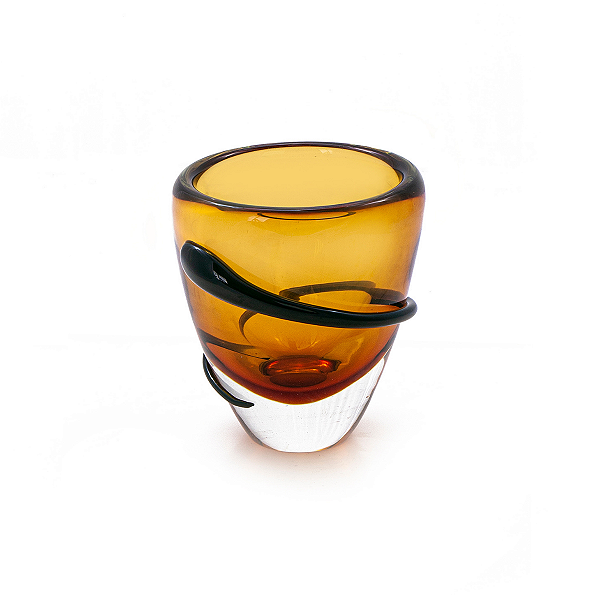 Cachepô Spira em Cristal Murano - São Marcos