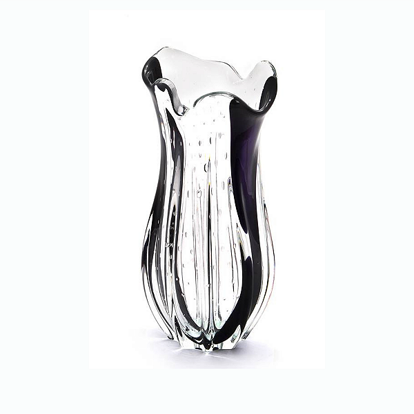 Vaso Regale em Cristal Murano- São Marcos