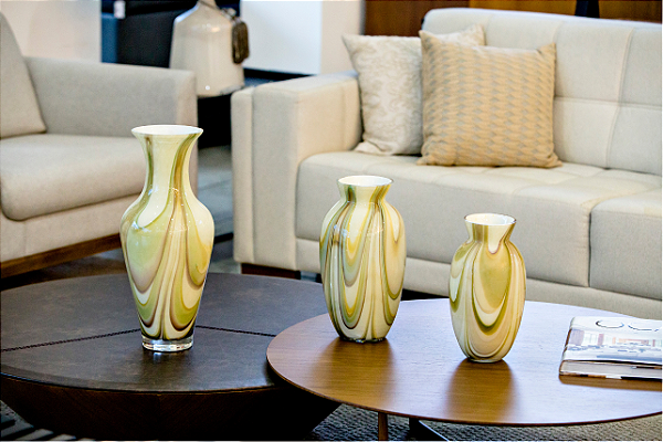 Vaso Striato em Cristal Murano - São Marcos