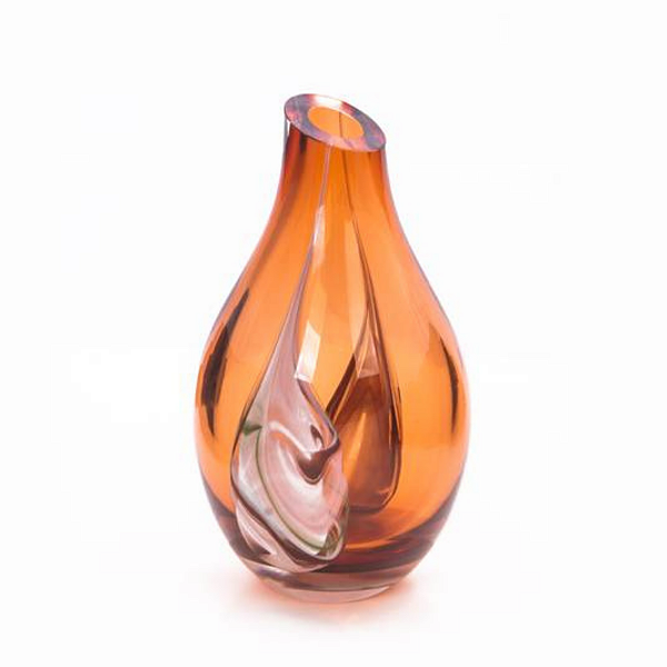 Vaso Magma Médio em Cristal Murano - São Marcos