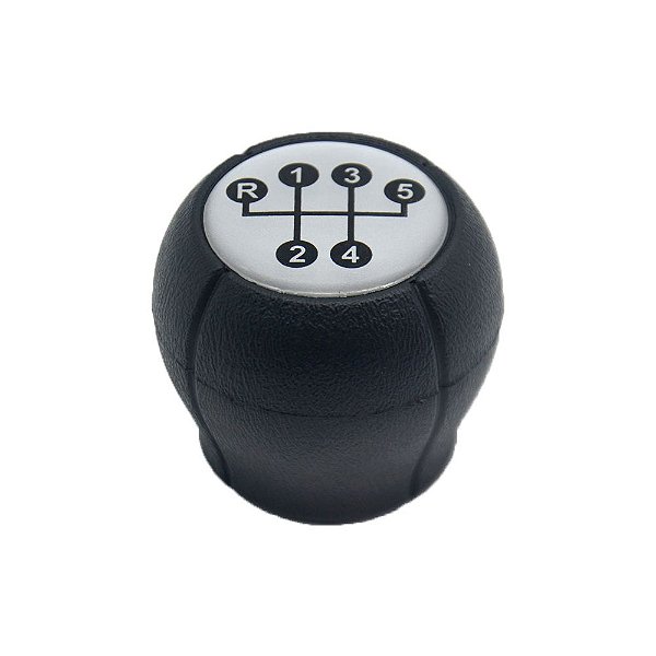 Manopla Bola Câmbio Vectra 97 a 05 5 Marchas Preto c Prata