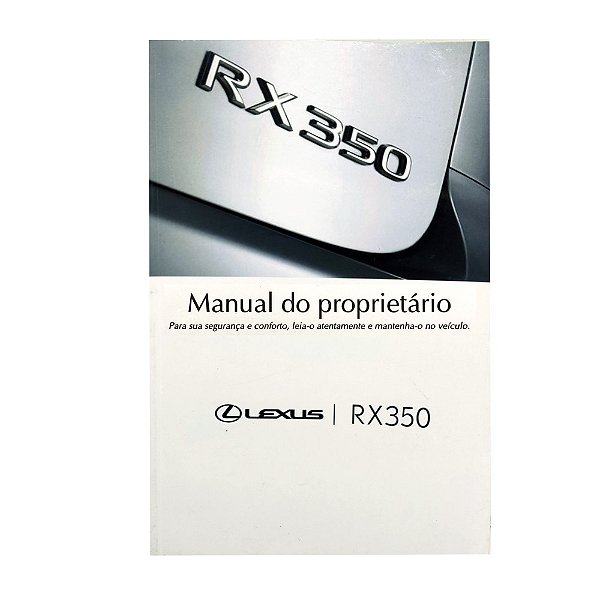 Manual do proprietário Lexus RX350