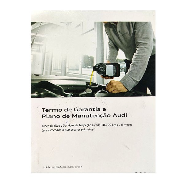 Termo de garantia e plano de manutenção Audi