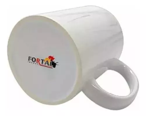 Caneca Sublimação Porcelana Classe AAA Branca - 325ml FORTAL Caixa Com 12 ou 36 Unidades