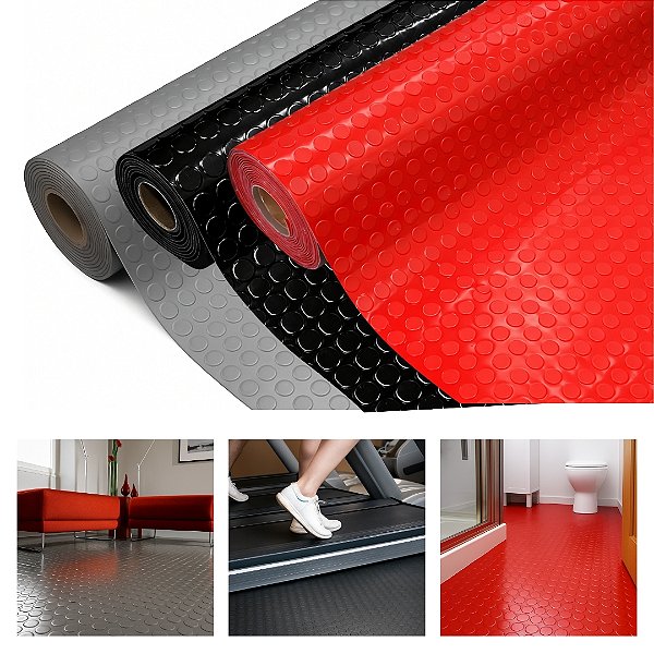 Piso PVC Moeda Antiderrapante 0,90cm Largura - Espessura 2,5mm