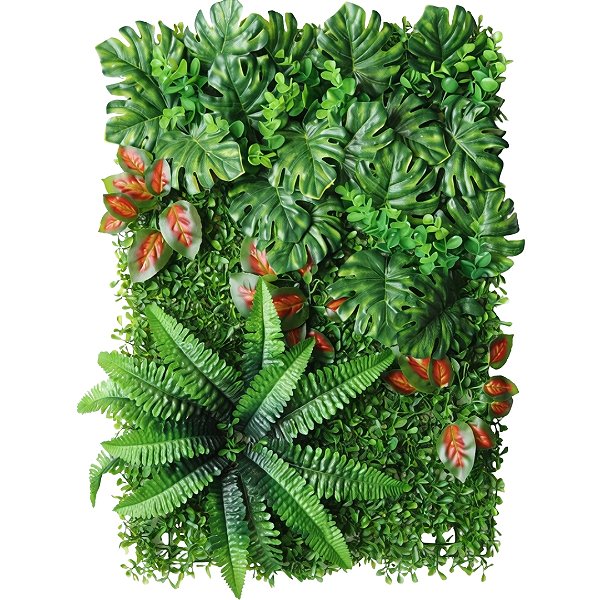 Placa Jardim Vertical Buxinho Com Flor 01 40 x 60cm