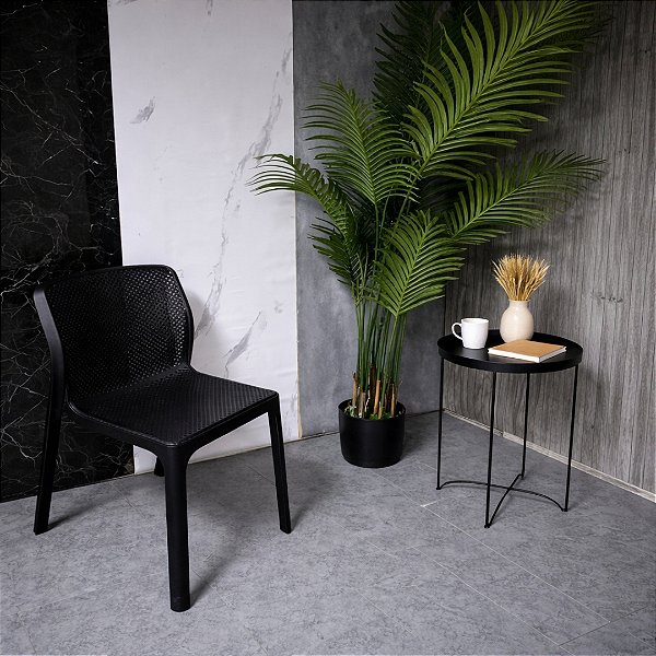 Piso Vinilico Autocolante 45.7cm X 45.7cm Cinza