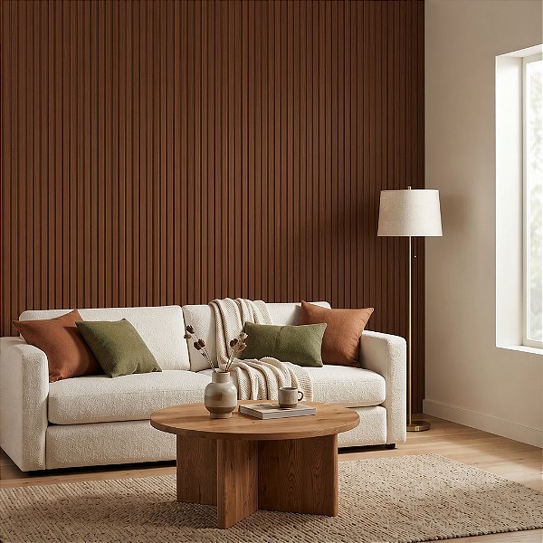 Painel Ripado Interno Imbuia WPC de 290cm x 16cm (0,464M²)