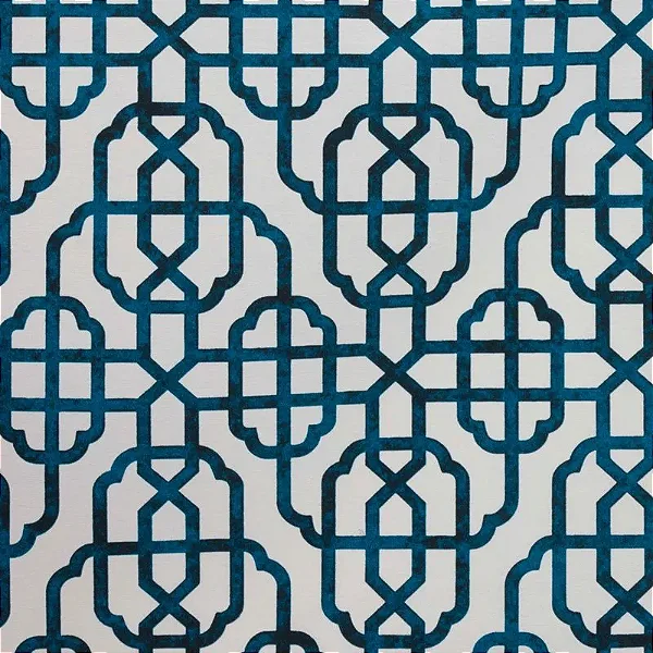 Tecido Para Área Externa Acqua Summer 532 Geometrico Marinho Cru