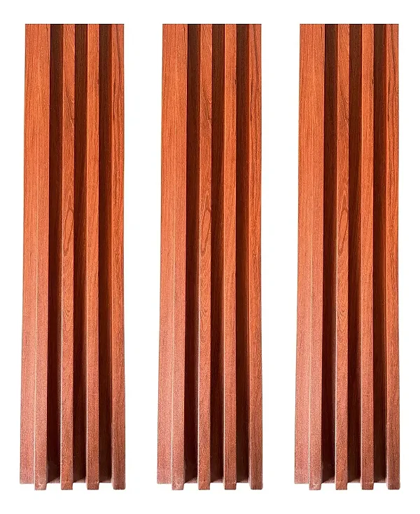 Painel Ripado Interno Mogno WPC de 290cm x 16cm (0,464M²)