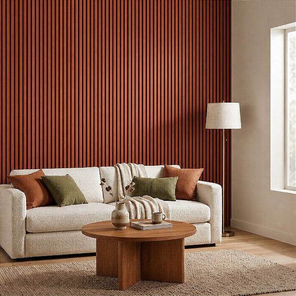 Painel Ripado Interno Mogno WPC de 290cm x 16cm (0,464M²)