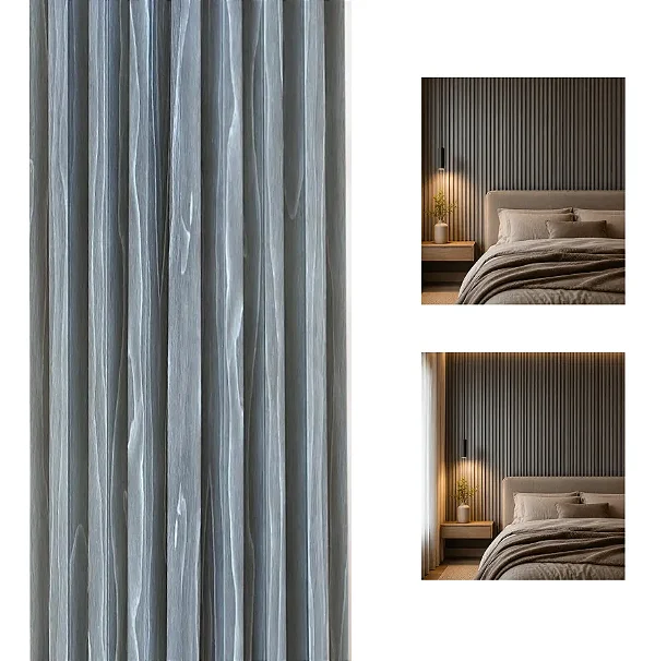 Painel Ripado Interno Madeira Cinza WPC de 290cm x 16cm (0,464M²)