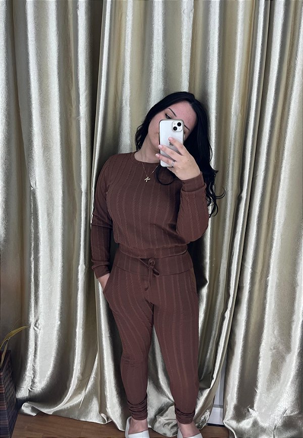 Conjunto Rib Premium de manga longa
