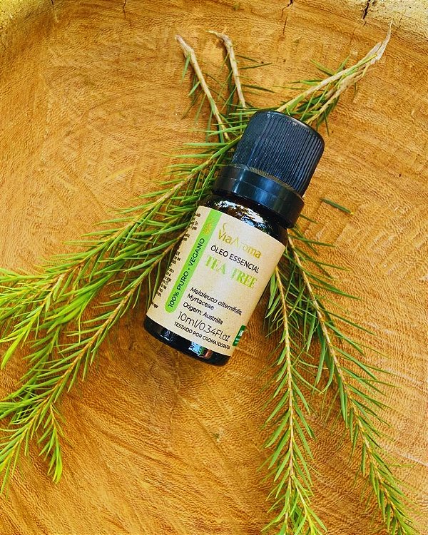 Óleo Essencial de Tea Tree (Melaleuca) 10ml Via Aroma