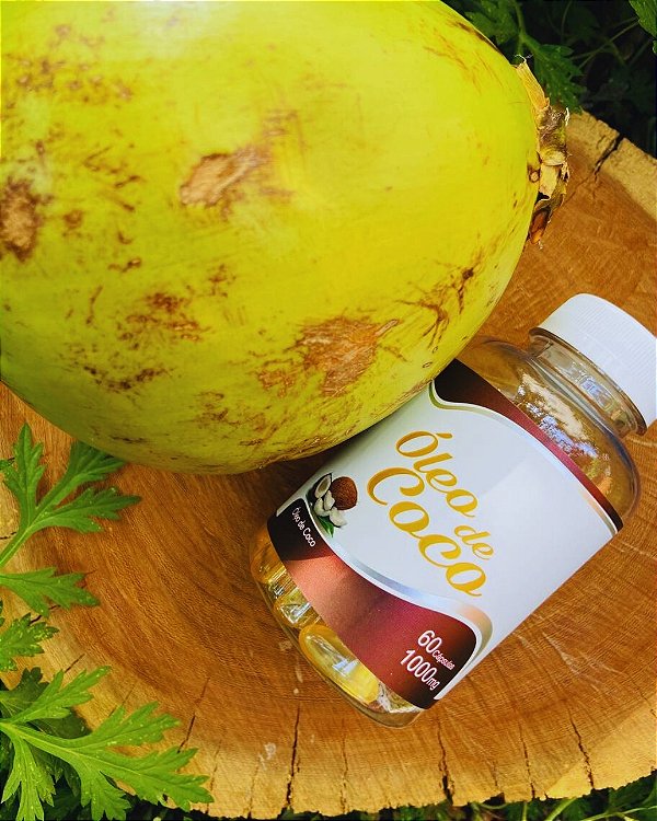 Óleo de Coco Extra Virgem 1000mg 60 cápsulas