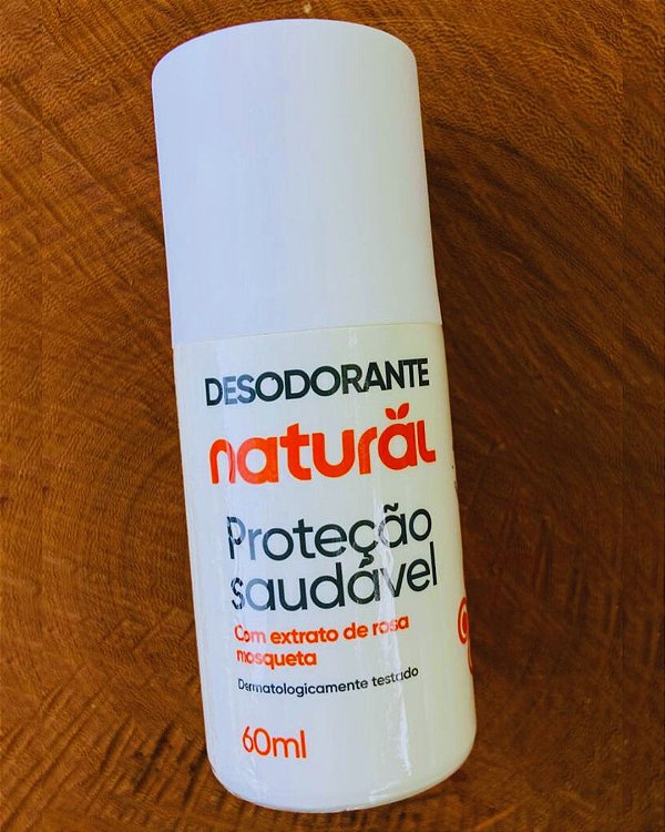 Desodorante Natural Vegano com Rosa Mosqueta 60ml | Sem Alumínio e Parabenos