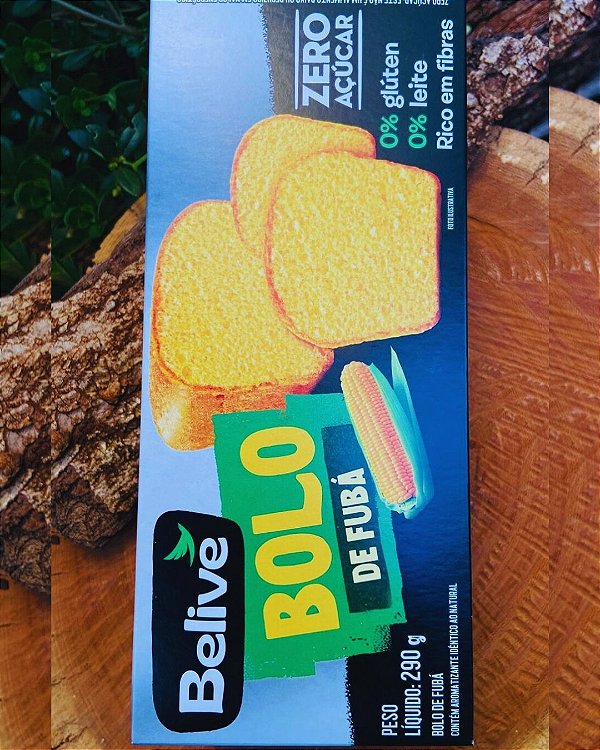 Bolo de Fubá Zero Açúcar Belive 290g | Sem Glúten e Sem Lactose