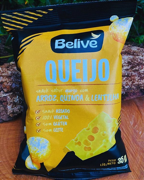 Snack Belive Queijo – Arroz, Quinoa & Lentilha (35g)