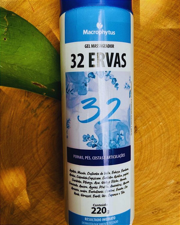 Gel Massageador 32 Ervas Macrophytus – Uso Externo 220g