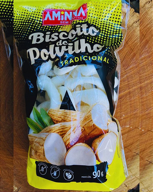 Biscoito de Polvilho Tradicional Sem Glúten Aminna 90g | Snack Crocante Sem Glúten