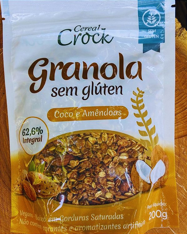 Granola Sem Glúten Coco e Amêndoas 200g | Integral, Vegana e Rica em Fibras