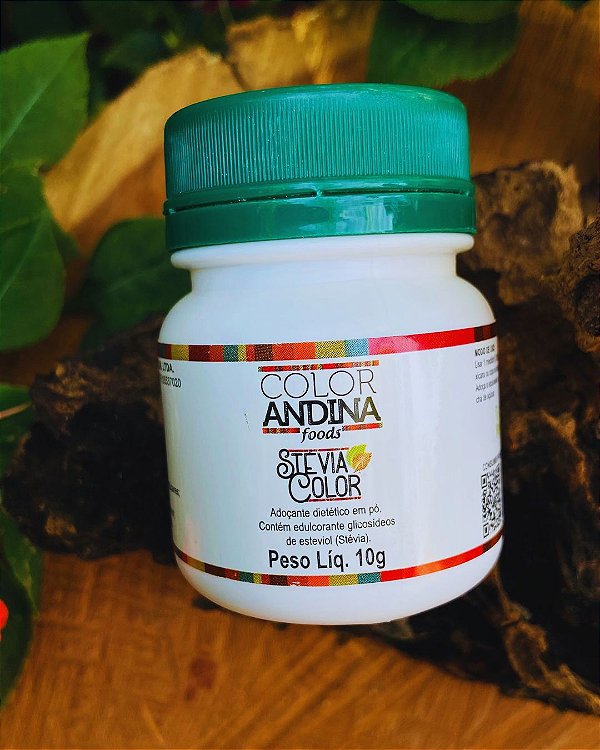 Stevia Color Andina Foods – Adoçante Natural em Pó 10g | Zero Calorias