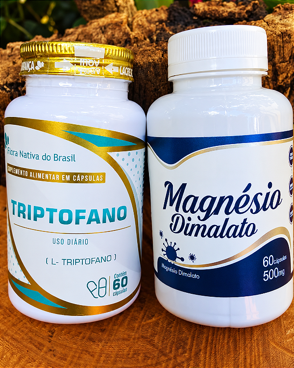 Kit Sono e Relaxamento com Triptofano + Magnésio Dimalato 500mg