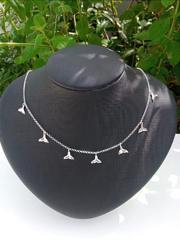 Colar Chocker Rabo de Baleia - Prata 925