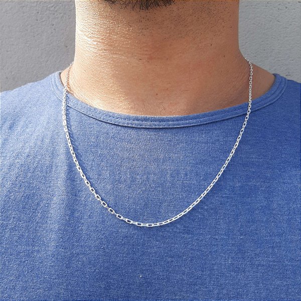 Corrente tipo cartie masc. F080- Prata 925