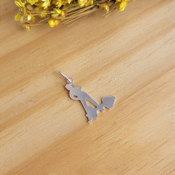 Pingente Atleta c/ Barra - Prata 925