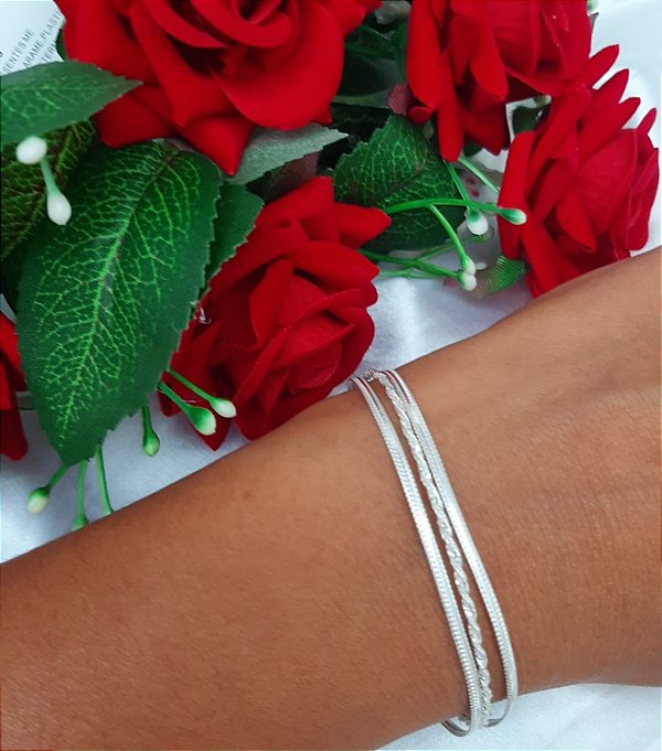 Pulseira 3 Fios - Prata 925