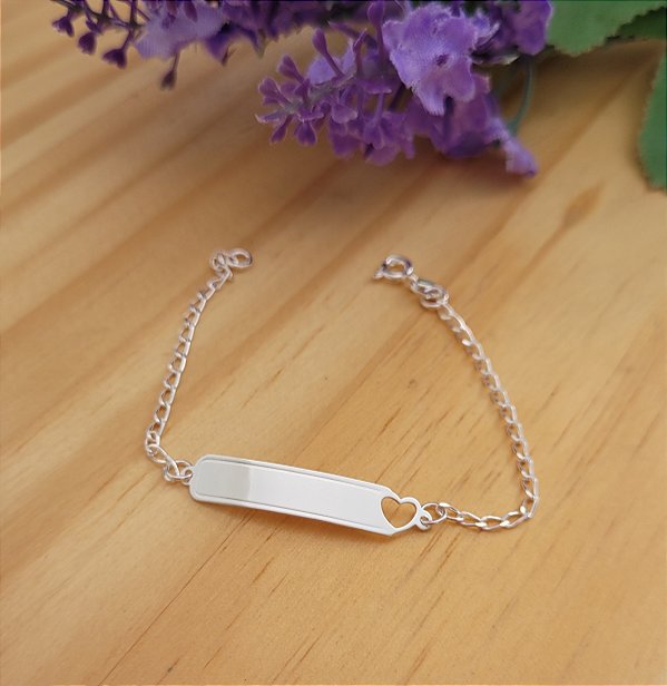 Pulseira RN Coração - Prata 925