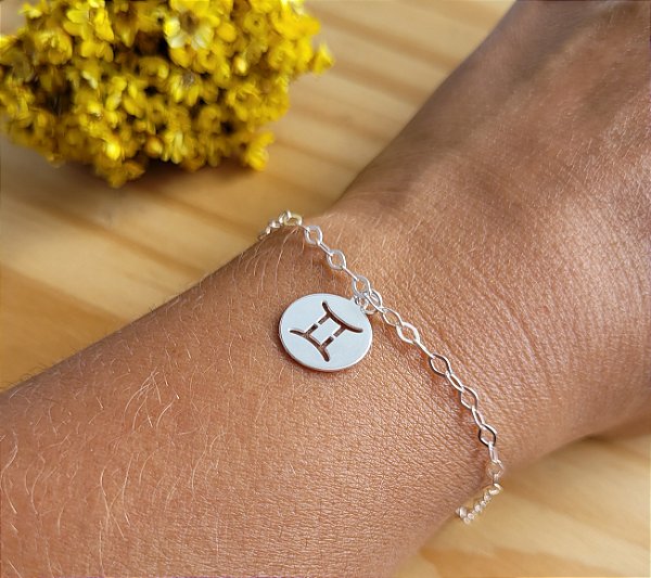Pulseira Signo Gemeos - Prata 925