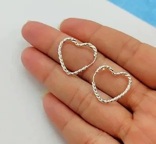 Argola Torcida 20mm - Prata 925