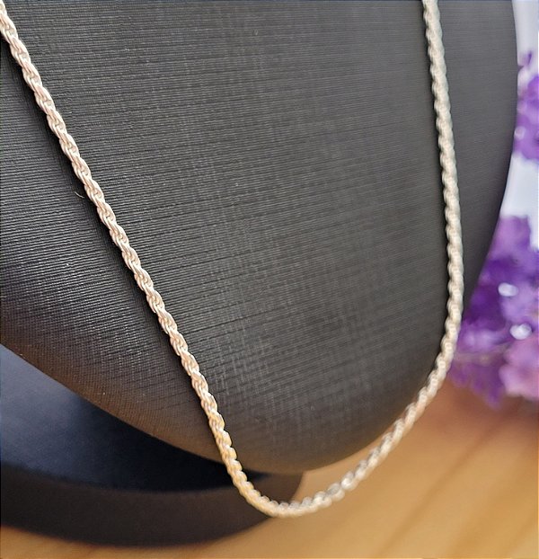 Colar Cordão Baiano 50cm - Prata 925