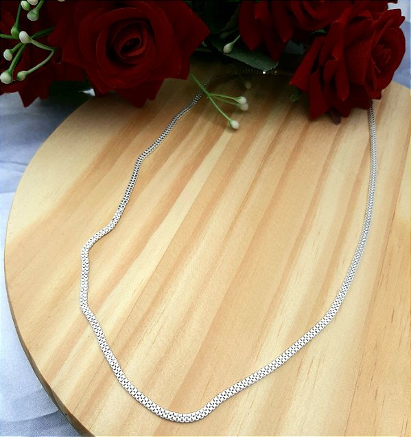 Garg. Veneziana V22 2 Fios (45cm) - Prata 925