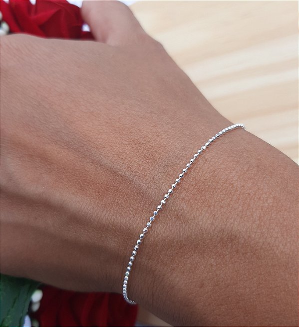 Pulseira Bolinha Diamantada F120 - Prata 925