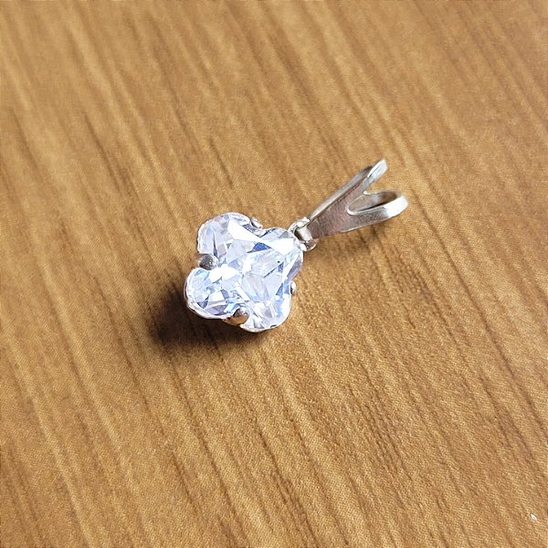 Pingente Zirc. Quadrado - Prata 925
