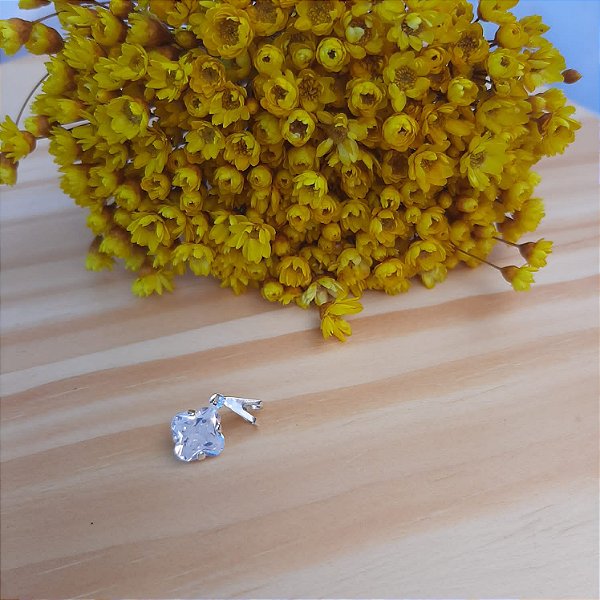 Pingente Zirc. Quadrado - Prata 925