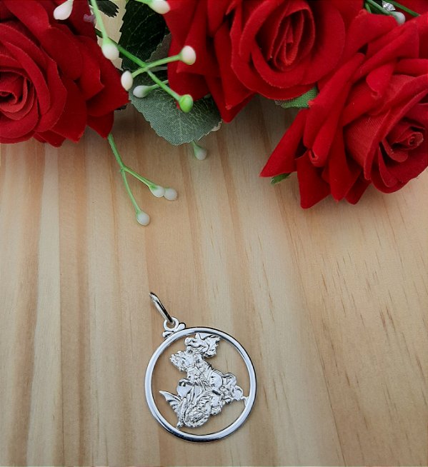 Pingente São Jorge (G) - Prata 925