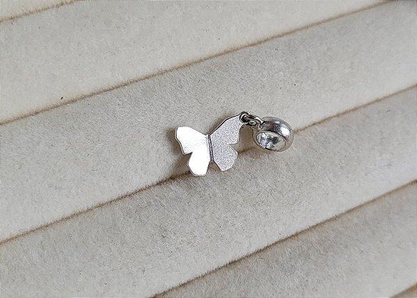 Berloque Origame Borboleta - Prata 925